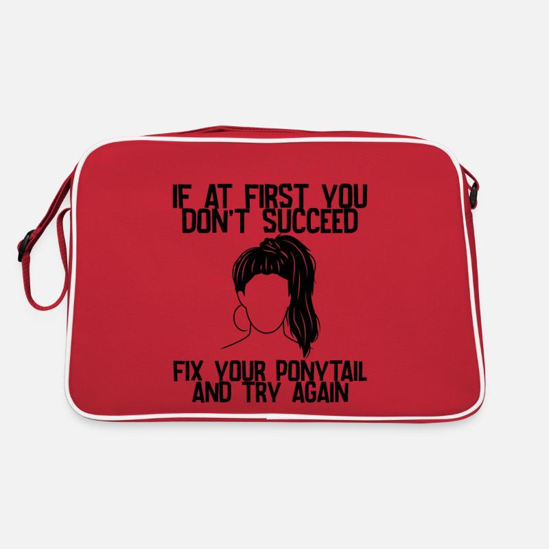 Si au début vous ne réussissez pas, corrigez votre queue de cheval 1 Sac Retro