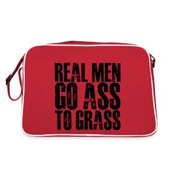 Real Men Go Ass To Grass 2 - Retro Bag - red/white - Back