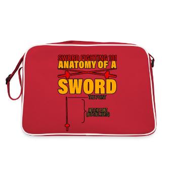 Sword Fighting 101 Anatomy Of A Sword 3 - Retro Bag - red/white - Back