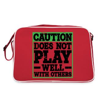 Caution, does not play well with others 31 - Retro Bag - red/white - Back