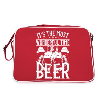 Christmas Beer Beer Time Merry Christmas - Retro Bag - red/white - Back