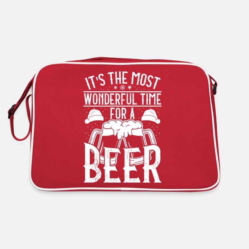 Bière de Noël Bière Temps Joyeux Noël Sac Retro