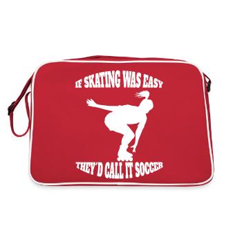 Roller Skating Cadeau Inliner Skater Inline Skating - Sac Retro - rouge/blanc - Dos