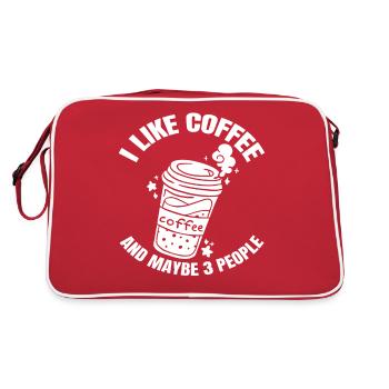 Coffee Cup Coffee Caffeine Gift Coffee Bean - Sac Retro - rouge/blanc - Dos