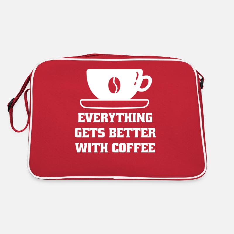 Kaffee Kaffeebohne Coffee Tasse Geschenk Koffein Retro Tasche