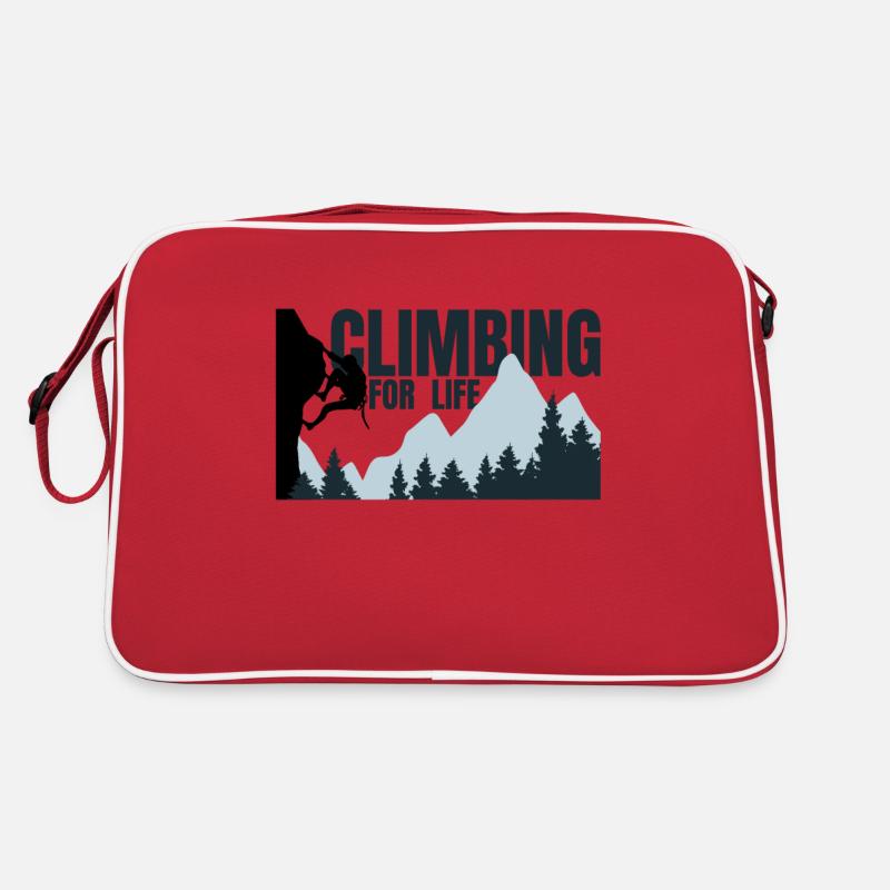Climbing for life - Klettern Bergsteigen Berge Retro Tasche