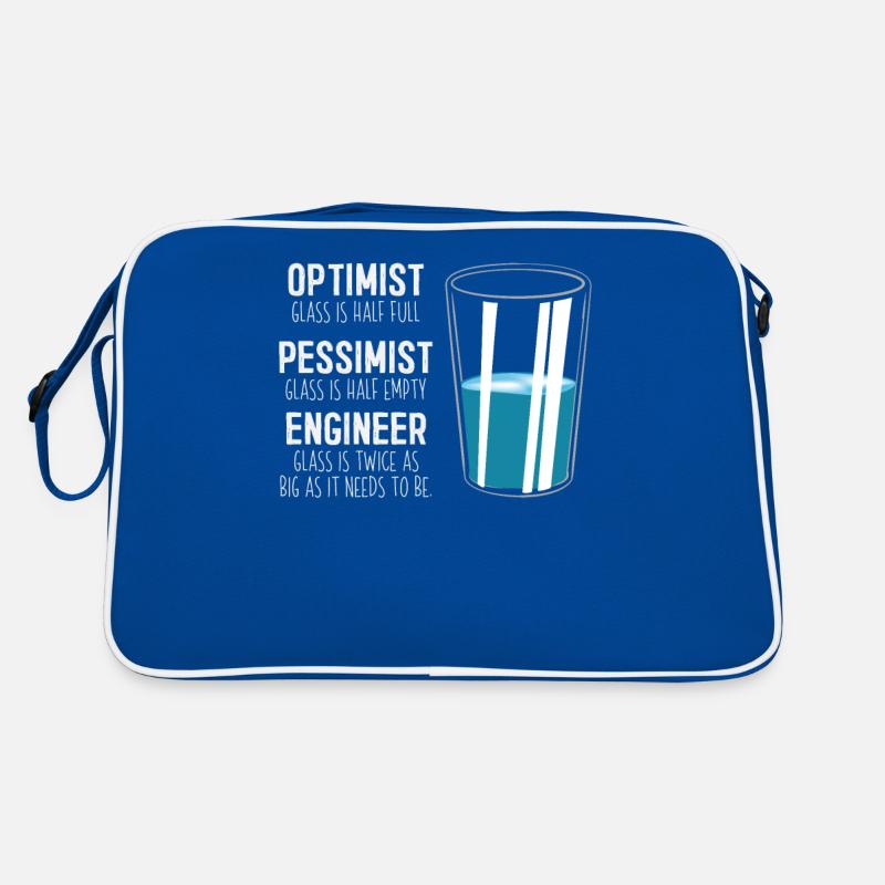 Funny Engineering Computer Civil Optimist Glas Retro Tasche