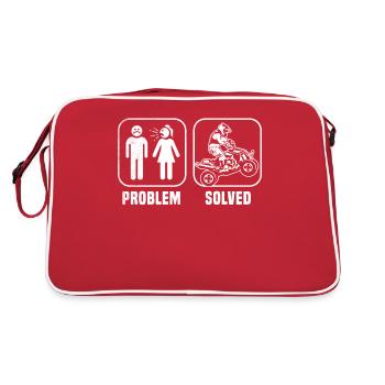 all terrain vehicles funny problem solve couple me - Retro Bag - red/white - Back