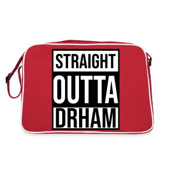 Erzgebirge Daheim Drham - Retro Tasche - Rot/Weiß - Hinten
