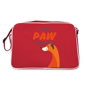 Je fais des choix de pattes, je fais de mauvais choix amoureux des chiens - Sac Retro - rouge/blanc - Dos