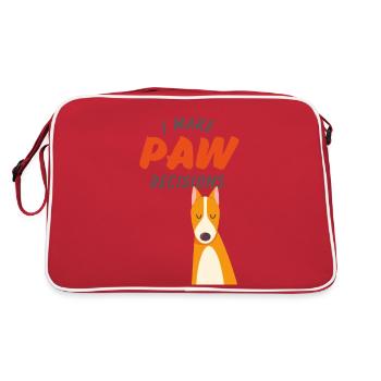Je fais des choix de pattes, je fais de mauvais choix amoureux des chiens - Sac Retro - rouge/blanc - Dos