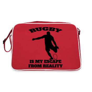 Cadeau de rugby Joueur de rugby Entraîneur de rugby Équipe de rugby - Sac Retro - rouge/blanc - Dos