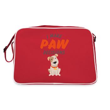 Je fais des choix de pattes, je fais de mauvais choix amoureux des chiens - Sac Retro - rouge/blanc - Dos