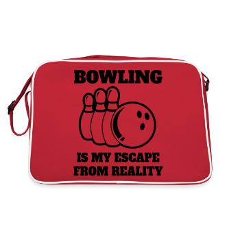 Bowling Skittle Gift Bowling Ball Bowler Skittles - Retro Bag - red/white - Back