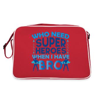 Frère frérot cadeau pour mon frère fort le frère ! - Sac Retro - rouge/blanc - Dos