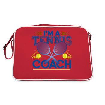 Entraineur Tennis Cadeau coach Tennis Le Meilleur! - Sac Retro - rouge/blanc - Dos