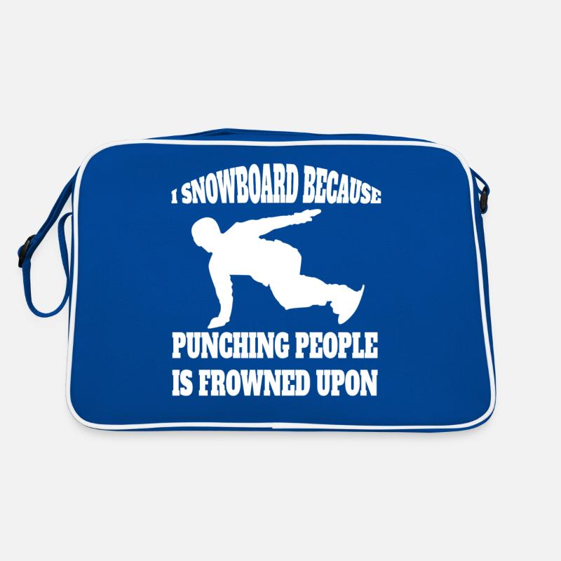 Snowboard Wintersport Snowboardfahrer Spruch Retro Tasche