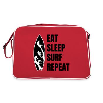 Moniteur de surf surf Surfing Surfer Planche de surf - Sac Retro - rouge/blanc - Dos