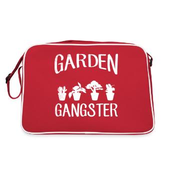 Gartenarbeit GARTENGANGSTER - Retro Tasche - Rot/Weiß - Hinten