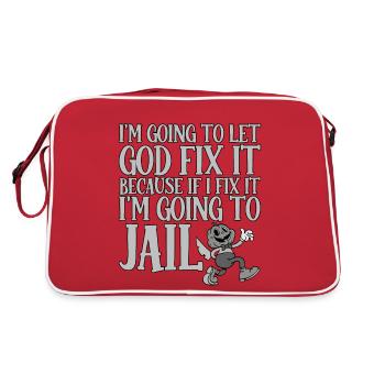 Parce que si je le répare, je vais en prison 3 - Sac Retro - rouge/blanc - Dos