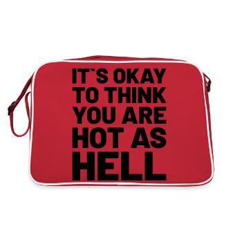 C’est normal de penser que tu es chaud comme l’enfer Schwarz - Sac Retro - rouge/blanc - Dos