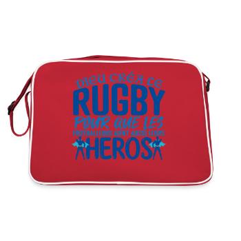 Rugby joueur Cadeau joueur Rugby | Coach Rugby - Sac Retro - rouge/blanc - Dos