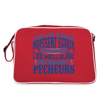 Pêcheur meilleurs Pêcheurs la pêche papa pêcheur!! - Sac Retro - rouge/blanc - Dos