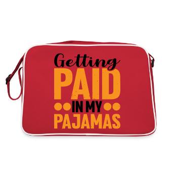 Être payé en pyjama - Sac Retro - rouge/blanc - Dos