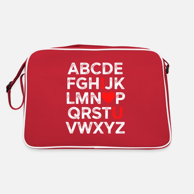 Ich liebe dich Alphabet Retro Tasche
