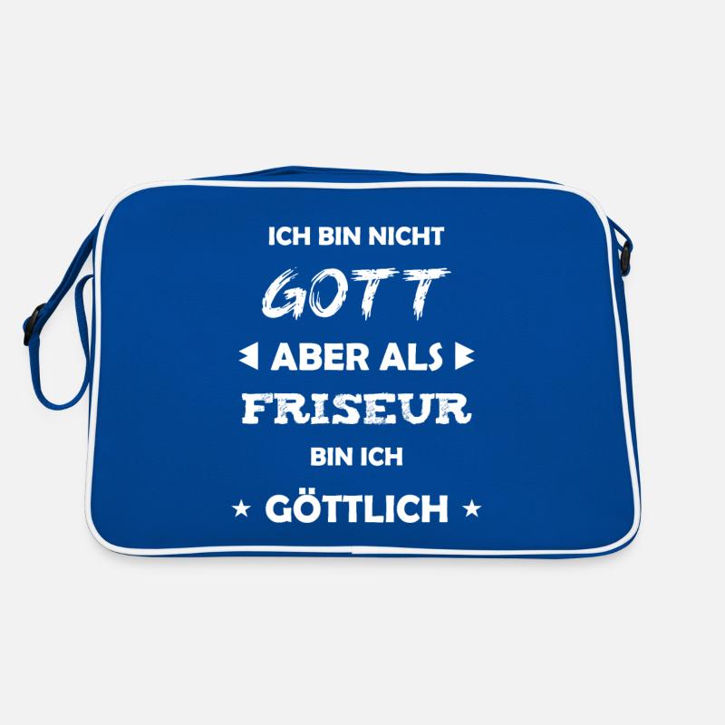 Friseur Geschenk Spruch Retro Tasche