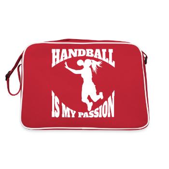 Handball Handball Fan Handball Team Handball Players - Retro Bag - red/white - Back