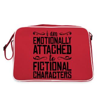 I Am Emotionally Attached To Fictional Characters - Retro Bag - red/white - Back