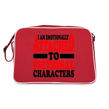 I Am Emotionally Attached To Fictional Characters2 - Retro Bag - red/white - Back