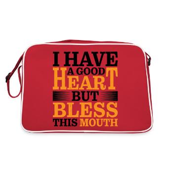 J’ai un bon cœur mais bénis cette bouche 2 - Sac Retro - rouge/blanc - Dos