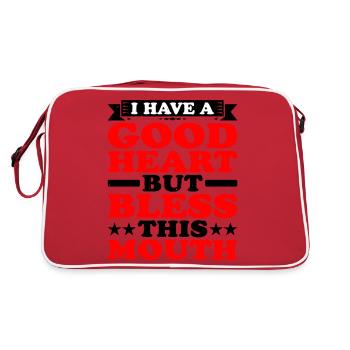 J’ai un bon cœur, mais bénis cette bouche - Sac Retro - rouge/blanc - Dos