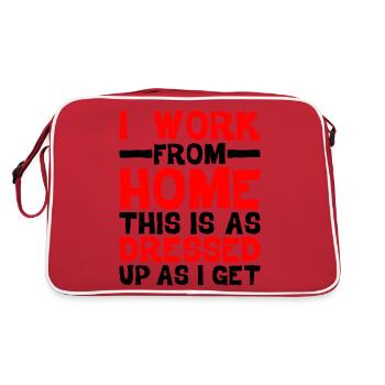 Je travaille à la maison, c’est aussi habillé que possible - Sac Retro - rouge/blanc - Dos