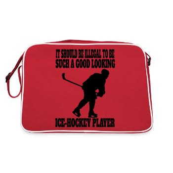 Joueurs de hockey sur glace Hockey sur glace Équipe de hockey Fan de hockey sur glace - Sac Retro - rouge/blanc - Dos