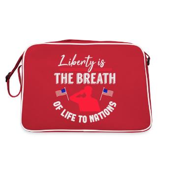 LIBERTY IS THE BREATH OFLIFE TO NATIONS - Retro Bag - red/white - Back