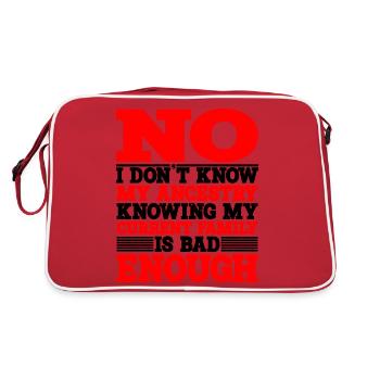Non, je ne connais pas mon ascendance 1 - Sac Retro - rouge/blanc - Dos