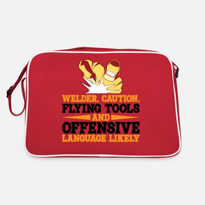 Welder, Flying Tools And Offensive Language 3 Retro Tasche