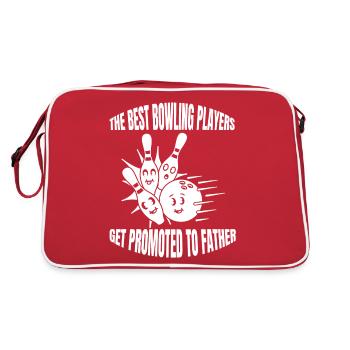 Bowling Kegelverein Bowlingverein Bowler Kegeln - Sac Retro - rouge/blanc - Dos