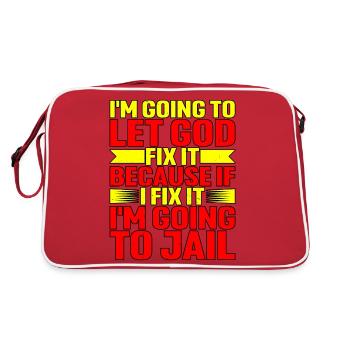 Parce que si je le répare, je vais en prison 6 - Sac Retro - rouge/blanc - Dos