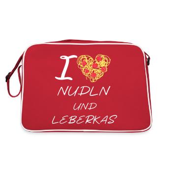 Nouilles - Leberkas - Sac Retro - rouge/blanc - Dos