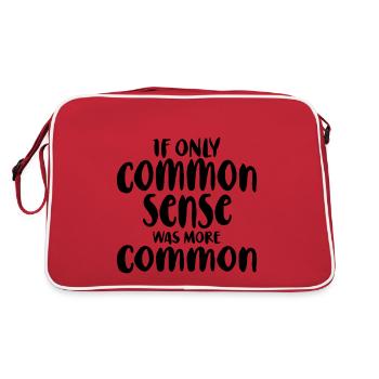 If Only Common Sense Was More Common - Retro Bag - red/white - Back