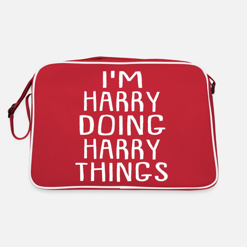 I'm Harry Doing Harry Things Harry Name - Retro Tasche - Rot/Weiß