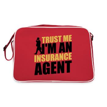 Versicherungsagent Gutachter Versicherungsmakler - Retro Tasche - Rot/Weiß - Hinten