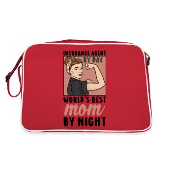 Versicherungsagent Gutachter Versicherungsmakler - Retro Tasche - Rot/Weiß - Hinten