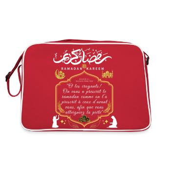 Ramadan Kareem, Sourate Al Baqarah - Sac Retro - rouge/blanc - Dos
