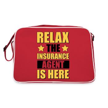Versicherungsagent Gutachter Versicherungsmakler - Retro Tasche - Rot/Weiß - Hinten