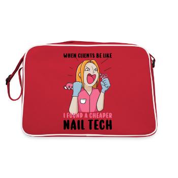 Technicienne ongulaire Manucure Polonais nail art - Sac Retro - rouge/blanc - Dos